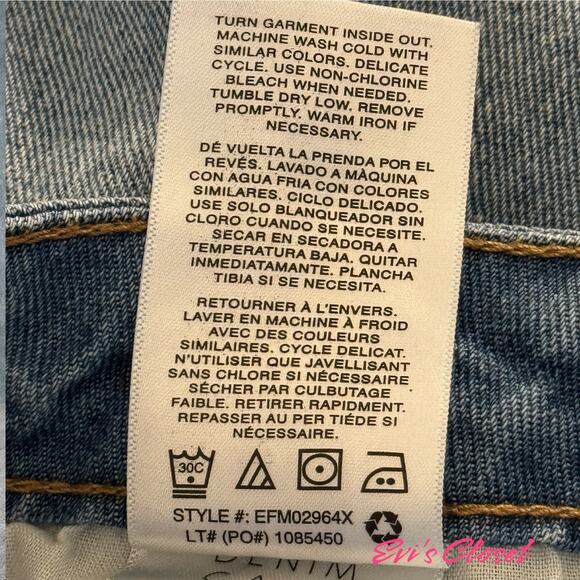 Kensie Jeans True Vintage Women's 8/29 Wide Leg Cropped Blue Denim High Rise - Picture 8 of 16